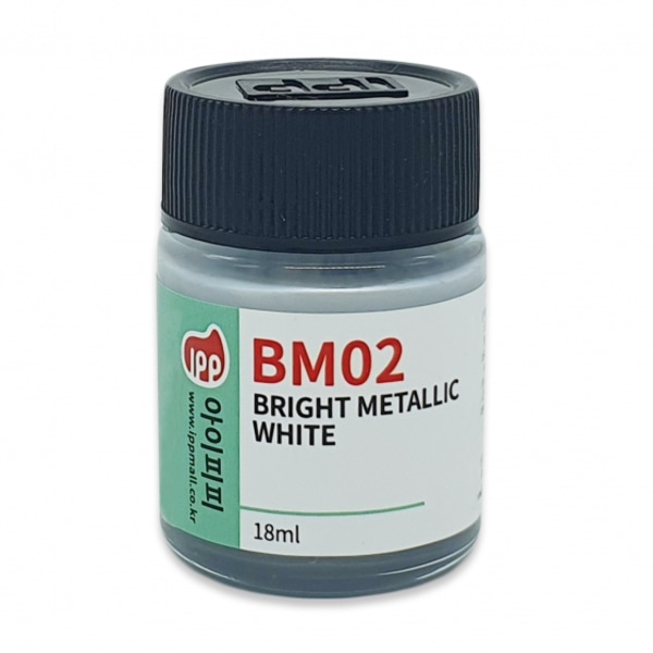 IPP 아이피피 BM02 브라이트 메탈릭 화이트18ml - 가이아노츠 대응 락커 병도료
